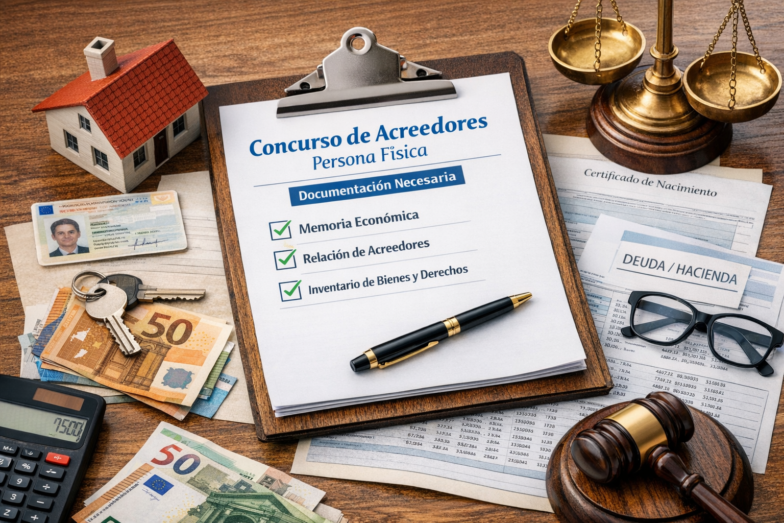 Documentación necesaria para concurso de acreedores de persona física